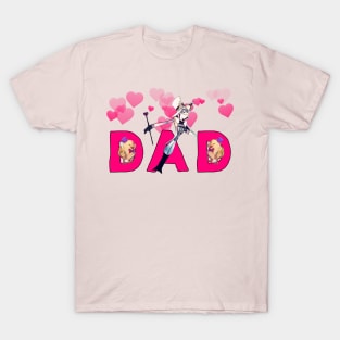 Funny And Cute Hazbin Hotel Lucifer Dad And His Rubber Ducks - Fathers Day Gift Idea T-Shirt